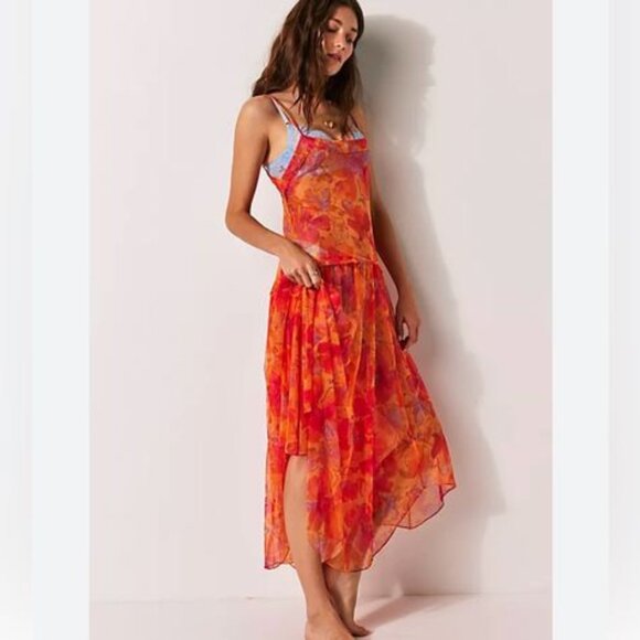Free People Dresses & Skirts - FREE PEOPLE step out midi slip dress Sz S NEW